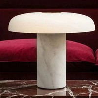 Lampe de table en verre et marbre minimaliste post-moderne, modèle de designer nordique pour salon/chambre, art moderne