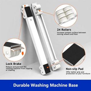 Support mobile pour machine à laver, base surélevée pour réfrigérateur, support à roulettes, accessoires pour salle de bain et cuisine, électroménager - Product Image 5