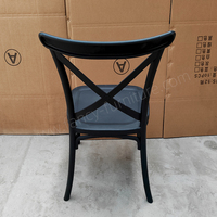 Chaise de salle à manger empilable en plastique PP à dossier croisé, chaise de bistrot moderne pour événements, idéale pour les restaurants et l'extérieur