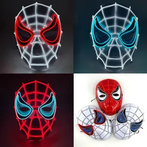 Nuovo arrivo maschera travestimento di Halloween maschera Cosplay <span class=keywords><strong>Spider</strong></span> Full Face Halloween copricapo regalo luminoso maschera Led - Product Image 3