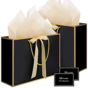 Bolsa de Papel de Lujo con Diseño de Logotipo Personalizado, Bolsa de Regalo, Bolsa de Compras con Asa de Listón - Product Image 1