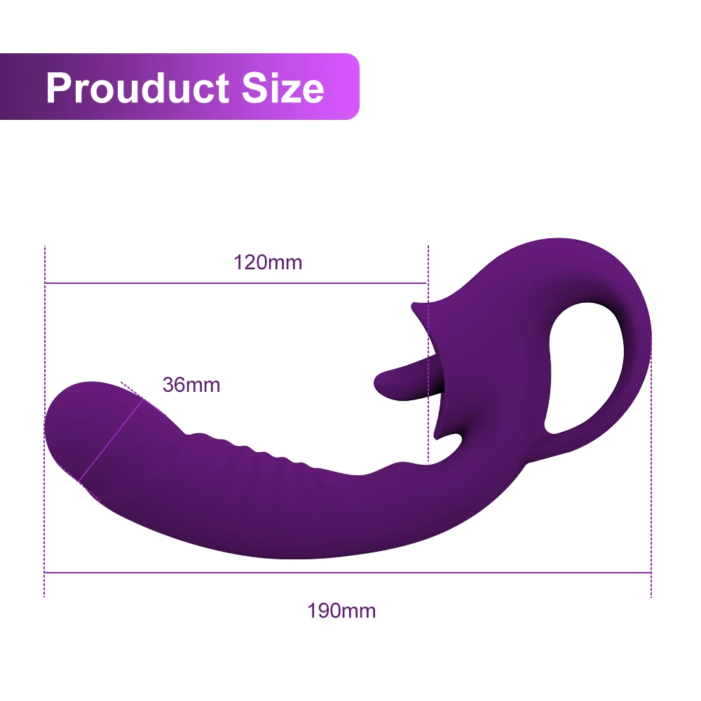 CE ROHS UKCA Certified 2 in 1 Thrusting Clitoral Tongue Vibrator & G Spot  Stimulator for Women