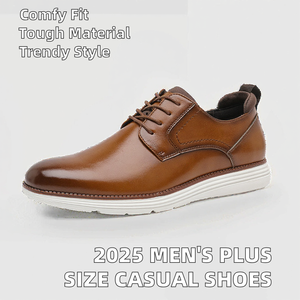 Мужская повседневная обувь из натуральной кожи на заказ, большие размеры, дышащая удобная модная зимняя обувь на шнуровке - Product Image 2