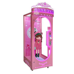 Máquina cortadora de juguetes de peluche con fecha rosa que funciona con monedas Arcade corta tu premio - Product Image 3