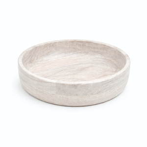 Juego Premium de 2 Tazones para Ensalada de Madera Tallada Blanca con Diseño Profundo y Ancho, Duraderos y Ecológicos - Product Image 3