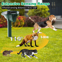 Répulsif solaire extérieur à ultrasons pour animaux, répulsif étanche pour chats et chiens avec détecteur de mouvement