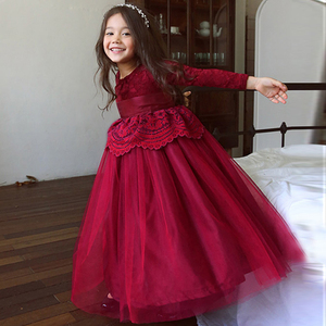 Turchia Commercio All'ingrosso Vestiti Dei Bambini di Fiore Ragazza Abiti Lunghi Treni Personaggio Dei Cartoni Animati del Vestito Da Sera Dalla Cina - Product Image 5