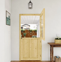 Puerta Holandesa de Madera Sólida para Exteriores de Estilo Moderno BOCHARM, Puerta Arqueada Personalizada para Hogar Residencial, Puerta Dividida