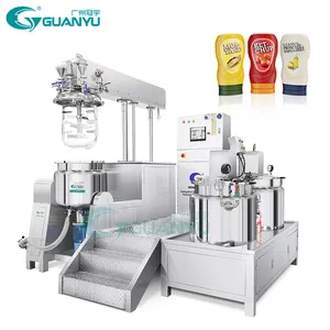 GUANYU 200L Stainless Steel Vacuum Homoginizing Mixer Mayonnaise Mixing Machine Ketchup Making Machine Mustard Production Line