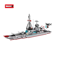 WOMA TOYS Factory C0159 725PCS briques flotte de guerre frégate escorte navire de combat navires blocs de construction cuirassé pour adulte