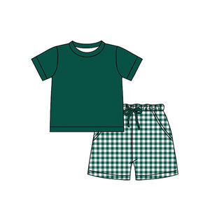 BSSO1884 custom Boutique <b>Baby</b> boy red solid Clothing Set summer Outfits Wholesale set - Product Image 6