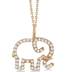 Ruyi jewelry Charm jewelry fashion hanging new design animal series elephant set full of diamonds pendant