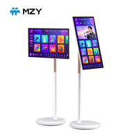 Tablet TV Móvil de Fábrica de 21.5 Pulgadas, 128 GB, 6000 mAh, Pantalla Táctil Inteligente, Ruedas Portátiles, Full HD 1080p LED 60 Hz, OSD Multi-idioma