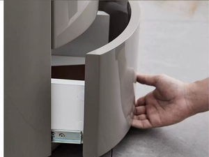 Table <span class=keywords><strong>de</strong></span> chevet moderne écologique sans fil étroite à <span class=keywords><strong>deux</strong></span> tiroirs gris blanc, petite table <span class=keywords><strong>de</strong></span> chevet, <span class=keywords><strong>lot</strong></span> <span class=keywords><strong>de</strong></span> 2 - Product Image 6