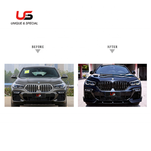 Kit carrozzeria ricambi Auto per <span class=keywords><strong>BMW</strong></span> <span class=keywords><strong>X6</strong></span> G06 modificato a black knight bodykit labbro anteriore diffusore posteriore minigonne laterali - Product Image 4