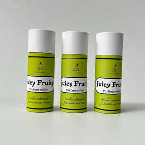 Envase en forma de cilindro de cartón biodegradable de 10ml, bálsamo labial reciclable ecológico, embalaje personalizado, tubo de lápiz labial negro - Product Image 1