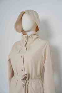 YXC014 Chic Muslim-Centric Beige <span class=keywords><strong>Long</strong></span> Top mit Kapuze und gemustertem Taillen gürtel Hand gefertigt Anti-Static Modest Matching Caramel Hijab - Product Image 5