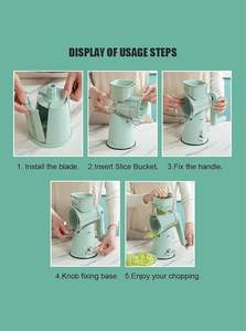 <b>Cheese</b> <b>Grater</b> Hand Crank 5 in 1 <b>Rotary</b> <b>Cheese</b> <b>Grater</b> Vegetable Slicer 5 in 1 <b>Rotary</b> <b>Cheese</b> <b>Grater</b> - Product Image 5