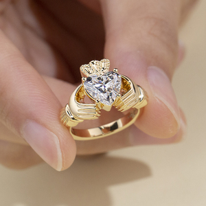 Joyería Messi Personalizada MSR-2273 Anillo de Diamante Cultivado en Laboratorio con Corazón de 18K - Product Image 2