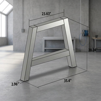 Pieds de table en fonte métallique modernes en forme de X, fabriqués au Vietnam, pour bureau, banc, mobilier de salle à manger