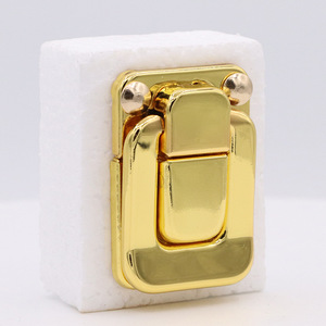 Wooden <b>Box</b> With Clasp Gold <b>Lockable</b> Rectangle Gift Craft Packaging <b>Box</b> Grade B Quality - Product Image 2