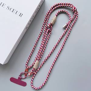 สายคล้องโทรศัพท์2ตะขอปรับได้หลากสีสายคล้องมือถือคาดลำตัวยาวสายห้อยโทรศัพท์มือถือ - Product Image 6