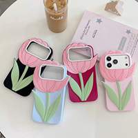 Coque de téléphone en silicone tendance motif tulipe pour femmes et filles, résistante aux chocs, pour iPhone 17 Pro Max, 17 Air, 16E, 16 Plus, 18