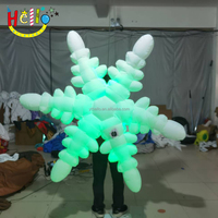 Costume de spectacle de Noël gonflable à lumière LED Costume gonflable pour flocons de neige