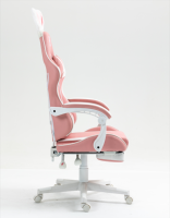 Chaise de bureau ergonomique minimaliste pour le gaming, pivotante, réglable en hauteur, en cuir PU, en fer et nylon, durable, garantie 1 an