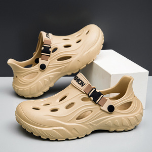Hole <b>Shoes</b>, <b>Height</b> <b>Increasing</b>, Wear-resistant, Lightweight, Breathable Men's slippers for External Wear - Product Image 2