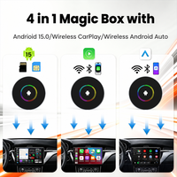 PlayAiBox Android 15 CarPlay Ai Box Qualcomm 6350 8+128GB Red 5G Integrada Descarga de Aplicaciones de Youtube/Netflix Google Play Store
