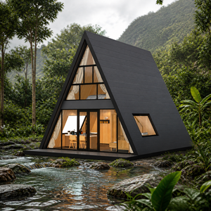 <span class=keywords><strong>Casa</strong></span> Modular Prefabricada Ecológica Moderna Tipo Cabaña en el Árbol, Alojamiento con Toldo S990, <span class=keywords><strong>Casa</strong></span> en Forma de A - Product Image 2
