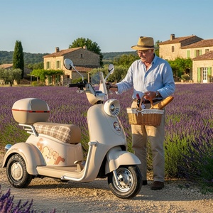 Sepeda Motor Roda Tiga Listrik HLD 600W untuk Dewasa, <span class=keywords><strong>2</strong></span> Kursi, Angkut Penumpang dan Barang, Bodi Terbuka - Product Image 5