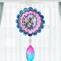 Ornement de Noël 3D Papillon Suspendu en Acier Inoxydable Électroplaqué Spirale à Sublimation Personnalisable avec Logo - kikusui