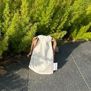 High Quality Small Cotton <b>Pouch</b> With Label Cotton Canvas <b>Drawstring</b> Bag - Product Image 6