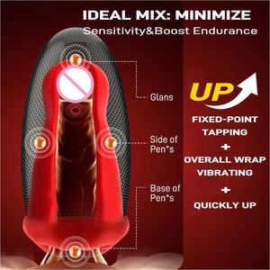 नया बड़ा मुंह स्मार्ट हस्तमैथुन कप वयस्क सेक्स उत्पाद 9 आवृत्ति स्लैपिंग कंपन नेतृत्व के साथ कंपन - Product Image 4