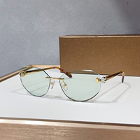 Lunettes de soleil géométriques sans monture pour femmes, protection UV400, décor en strass, lunettes de soleil tendance pour femmes, pour les fêtes, la plage, les voyages