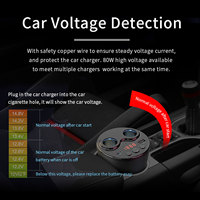 Transmetteur FM pour voiture G63 avec télécommande, appels mains libres, double USB, double allume-cigare, lecteur MP3, chargeur de voiture