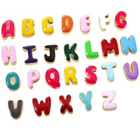 Breloques Lettres Alphabet Colorées SongYi avec Cordon Tressé pour Bijoux et Accessoires de Mode Personnalisés