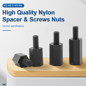 NINDEJIN Kit de 320 Piezas de Tornillos y Tuercas Hexagonales de Nylon Macho y Hembra, Espaciadores Aislantes de Tamaños Métricos M2, M2.5, M3, M4 - Product Image 3