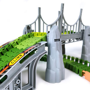 P873 Dinosaur World Road Race Tracks Juego de pista flexible 275 piezas <span class=keywords><strong>Locomotora</strong></span> eléctrica temática de dinosaurio con carruajes <span class=keywords><strong>para</strong></span> niños - Product Image 5