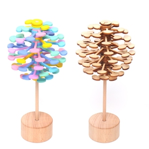 Montessori Vui Vẻ Căng Thẳng Cứu Trợ Đồ Chơi Bằng Gỗ Xếp Chồng Các Khối Bằng Gỗ Quay Lollipop Nhà Nghệ Thuật Thủ Công Kiểu Dáng - Product Image 3