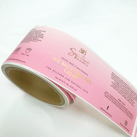 Rouleau d'Étiquettes Autocollantes Adhésives Personnalisées en Vinyle avec Lamination Feuille d'Or et Logo Imprimé pour Cosmétiques