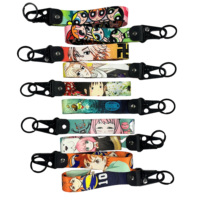 Mixte Anime 200 Designs Logo Cuir Aigle Bec Porte-clés Accessoires DBZ Luffy Bleach Moto Aigle Bec Poignet Porte-clés