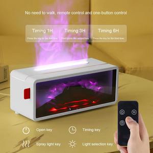 Fireplace <b>Aroma</b> <b>Diffuser</b> Creative Flame Humidifier Waterless Auto-Off Protection with Remote and Realistic Fireplace Night Light - Product Image 6