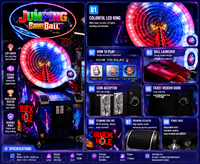Machine d'arcade de rédemption de balles en métal et plastique reconditionnée, alimentation 110/220V pour centres de divertissement familial (garantie 1 an)