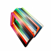 Protège-cartes de crédit et de visite en TPU, couleurs mélangées, effet pailleté, 35pt, sans support rigide, antichoc, porte-passeport