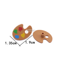 MOC 93551 Blocs de construction à petites particules, accessoires décoratifs, accessoires de scène, pièces imprimées, palette de peinture, planche à dessin