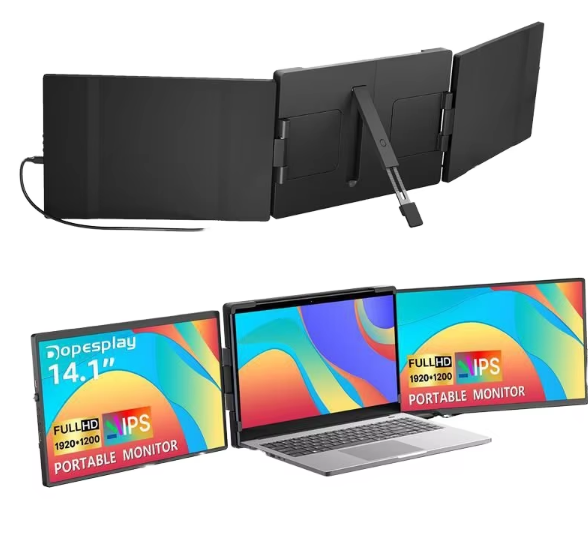 14 Inch Portable Laptop Screen Extender Monitor Full HD IPS Display USB-A/Type-C Gaming Series LCD Backlit