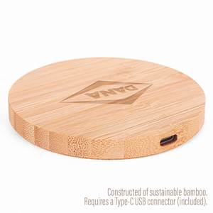 Eco-friendly Slim Bamboo Wood Wireless Charger Fast 5W 10W 15W Charging Custom Logo UV Printed - Product Image 3